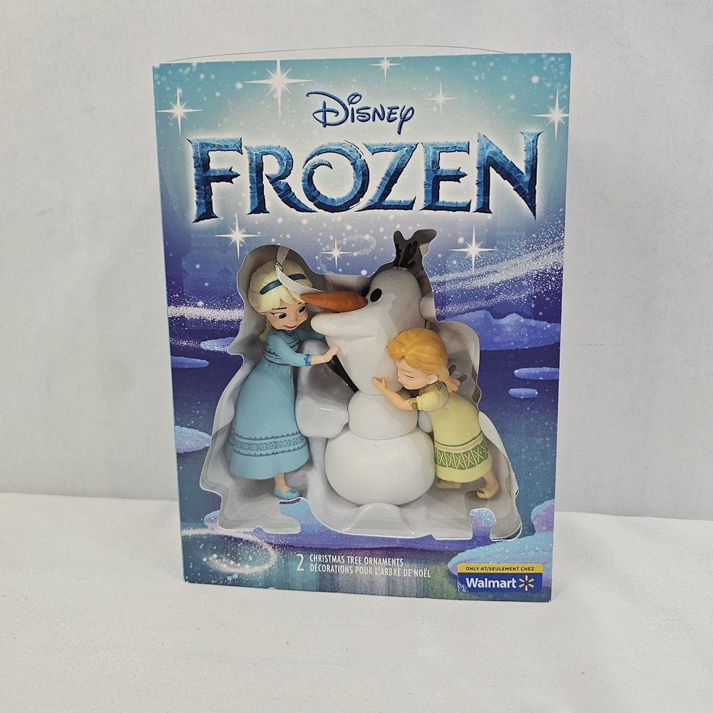 New/Sealed Disney Frozen Set Of Christmas Ornaments Elsa And Olaf
